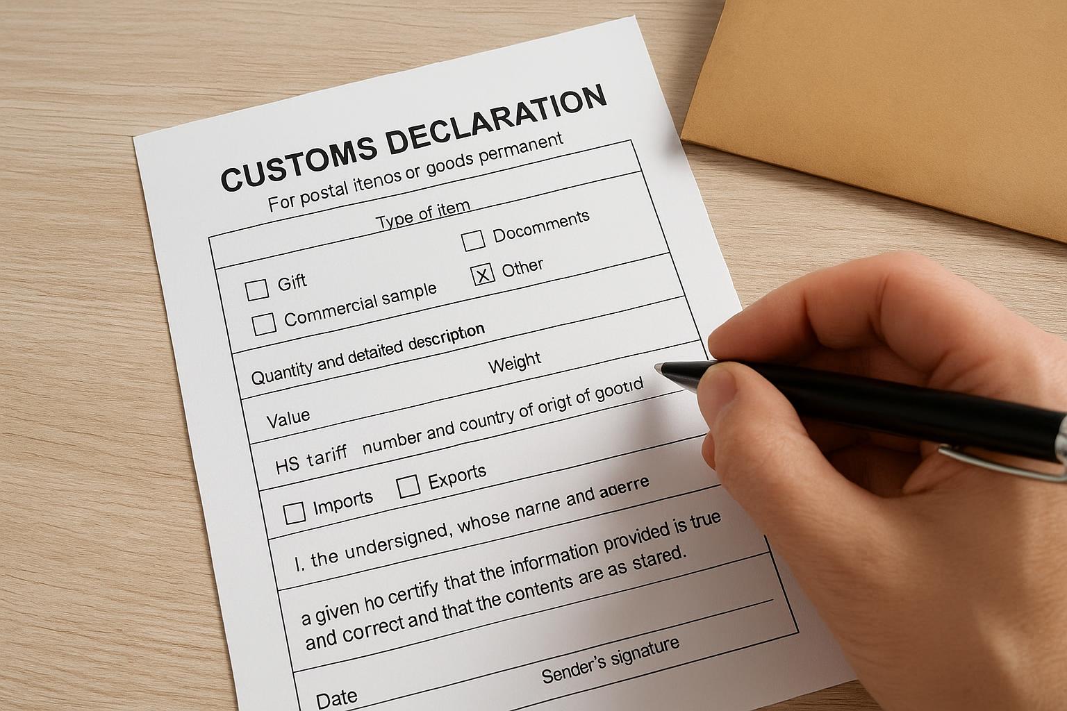 Customs Declaration Form Explained For International Mail